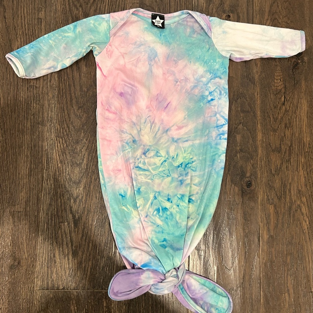 Pixie Lane soft tie-dye knotted gown